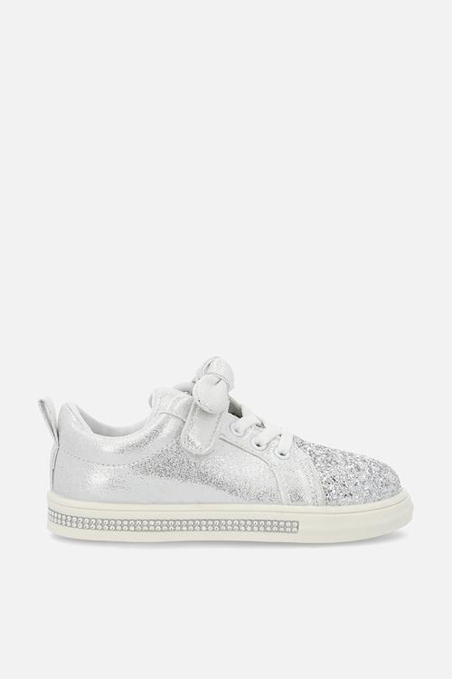 Girls glitter sneaker - silver
