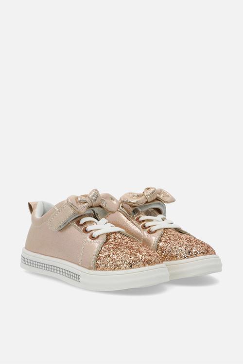 Girls glitter sneakers - gold