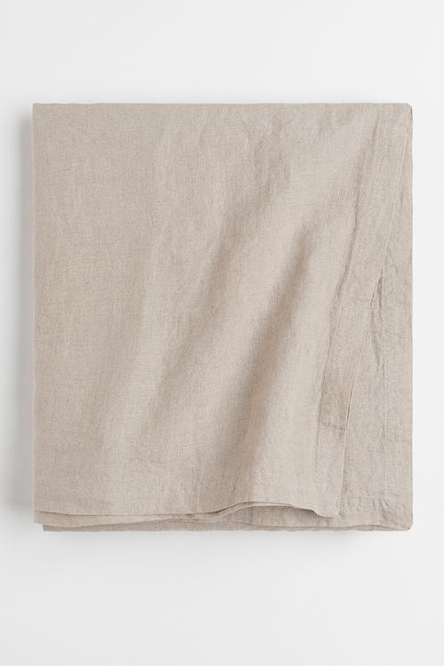 Linen tablecloth - beige