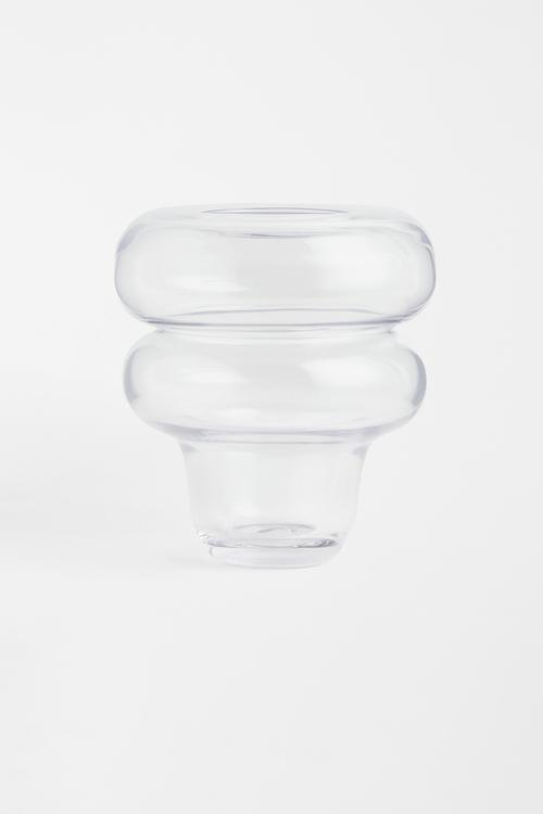Small glass vase - transparent