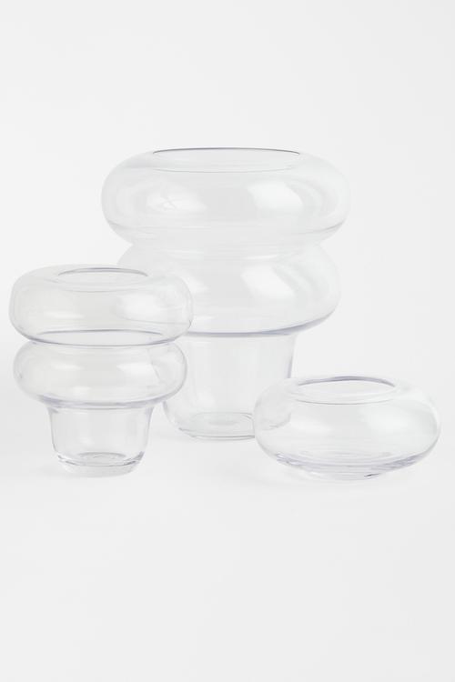 Small glass vase - transparent