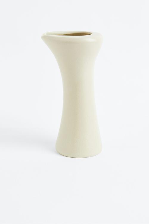 Stoneware carafe - light beige
