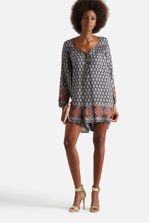 Border Print Playsuit