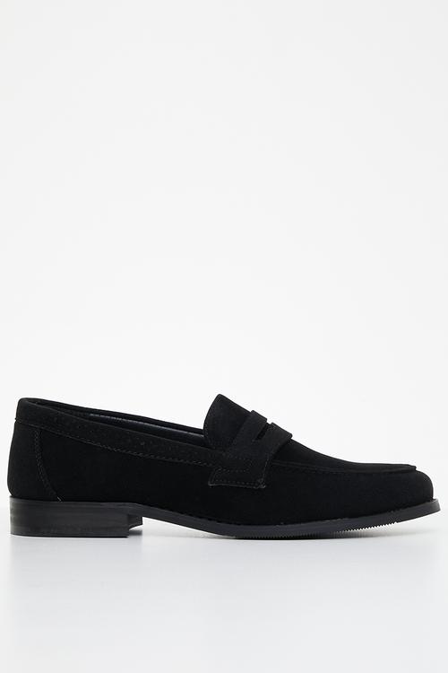 Crouch suede slip on  - black suede