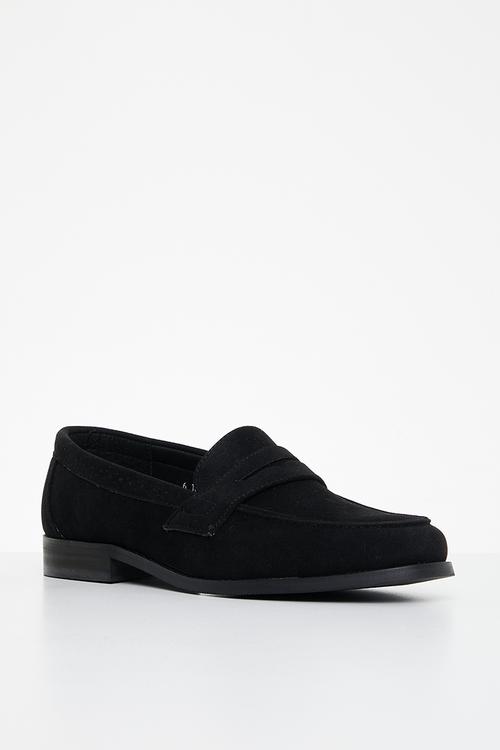 Crouch suede slip on  - black suede