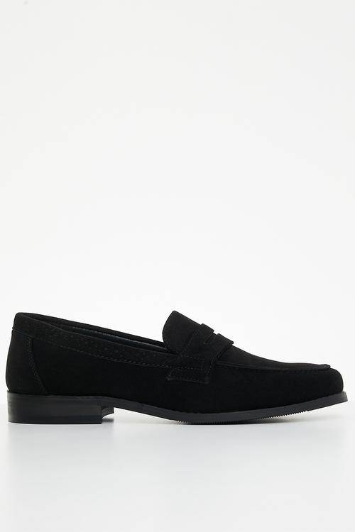 Crouch slip on - black suede