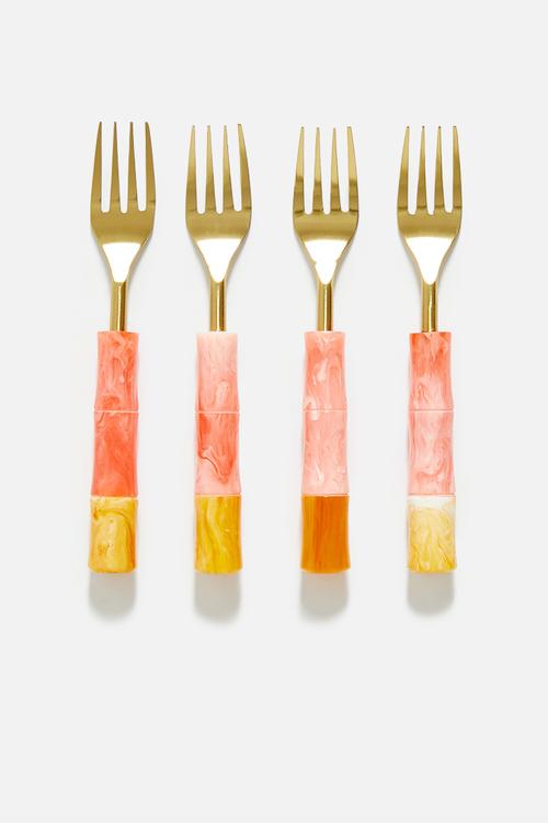 Sina cake forks set of 4 - multi