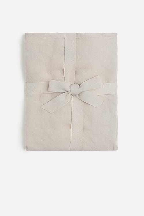 Washed linen pillowcase - beige