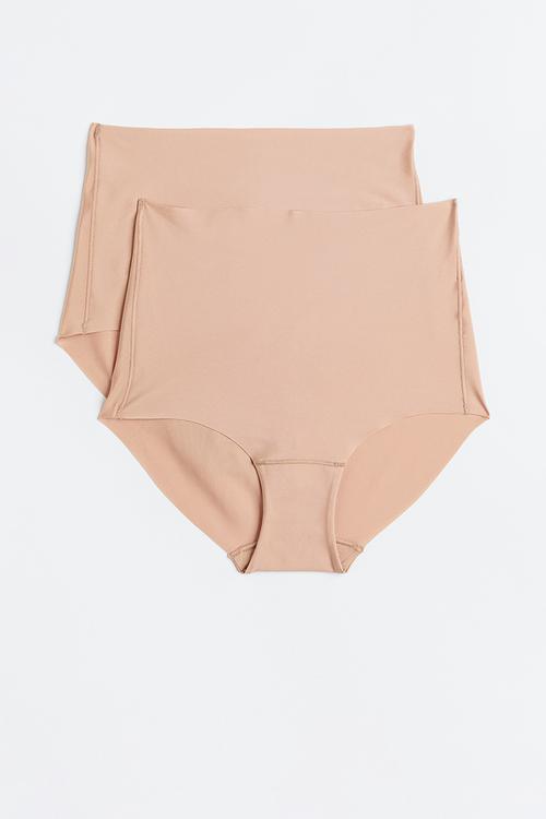 2-Pack invisible light shaping briefs - beige