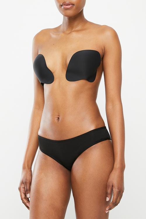 Side stick on bra - black