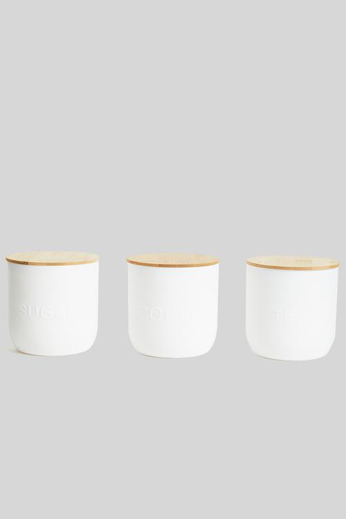 Storage cannister set of 3 - white