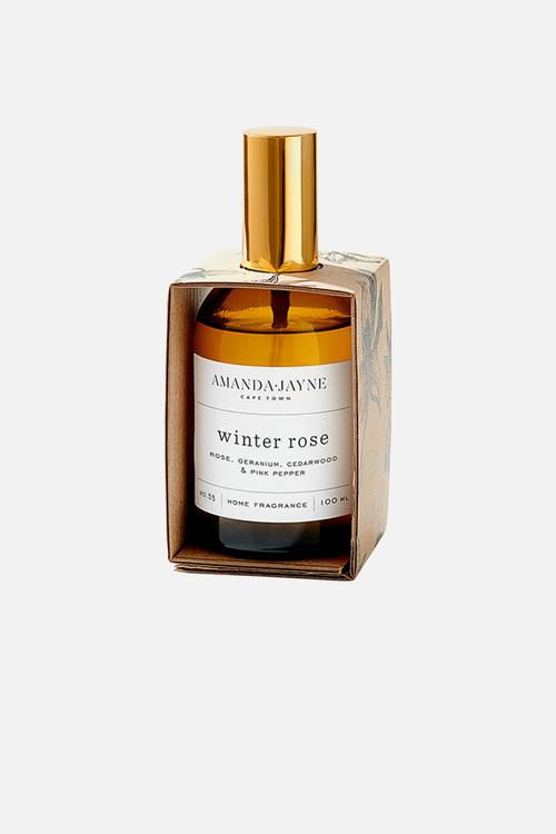 Glass candle & home fragrance gift set - winter rose