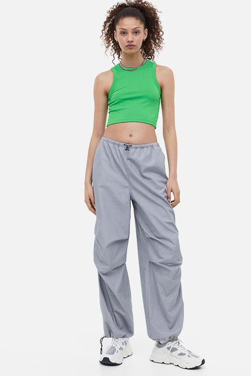 Cropped vest top - bright green