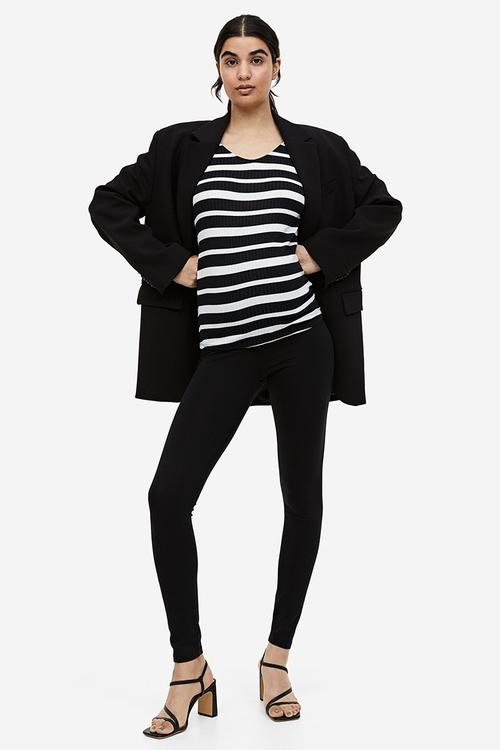 Mama jersey leggings - black