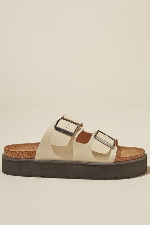 Rex flatform buckle slide - ecru