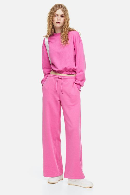 Cropped sweatshirt - pink