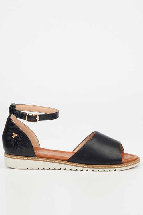 Walnut 2 sandal - black