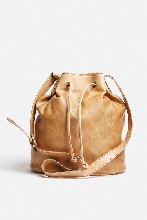 Inge Leather Bucket Bag