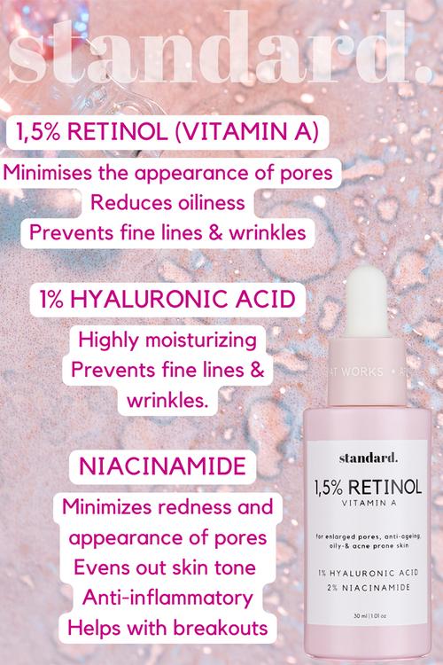 1,5% Retinol Serum with Niacinamide & Hyaluronic Acid 
