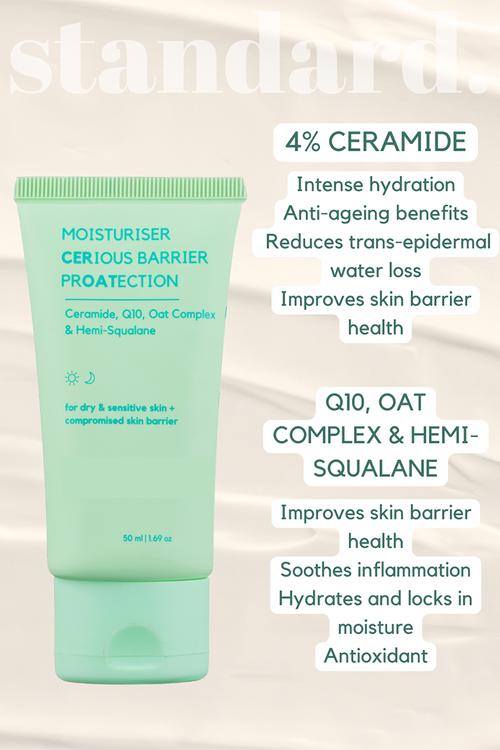 CERious Moisturiser with 4% Ceramide, Q10, Hemi-Squalane and Oat Extra