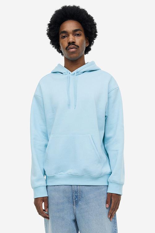 Relaxed fit hoodie - light blue