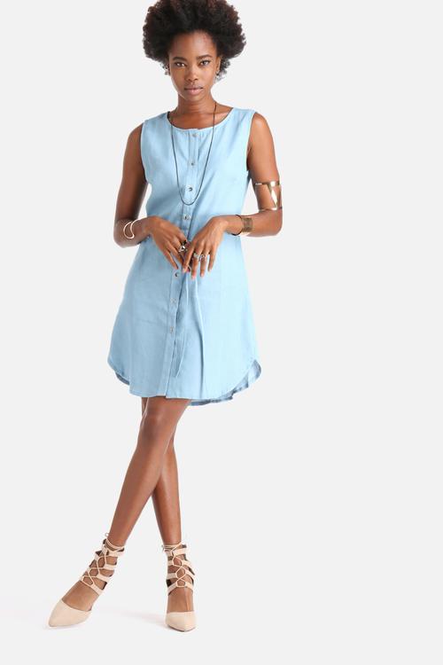 Rodeo Button Thrus Shirt Dress