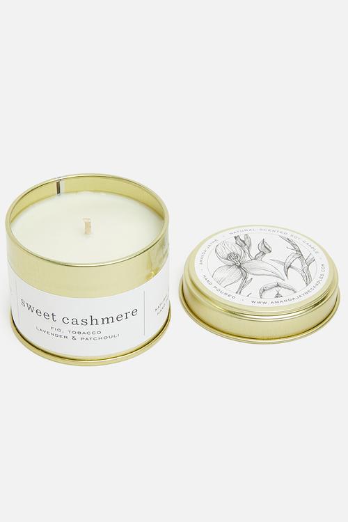 Sweet cashmere gold travel tin candle