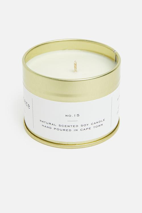 Sweet cashmere gold travel tin candle