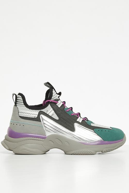 Match box sneaker - silver/purple