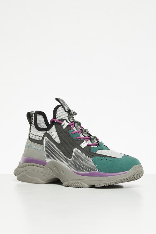 Match box sneaker - silver/purple
