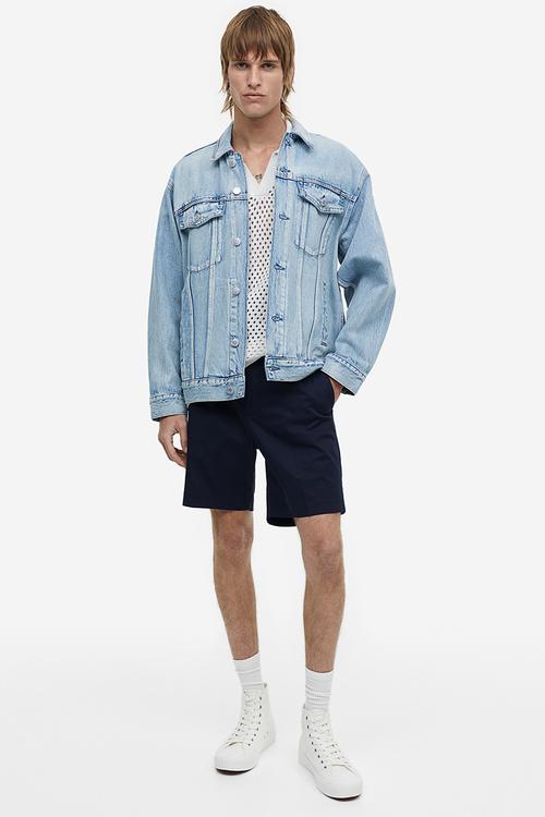 Regular fit chino shorts - blue