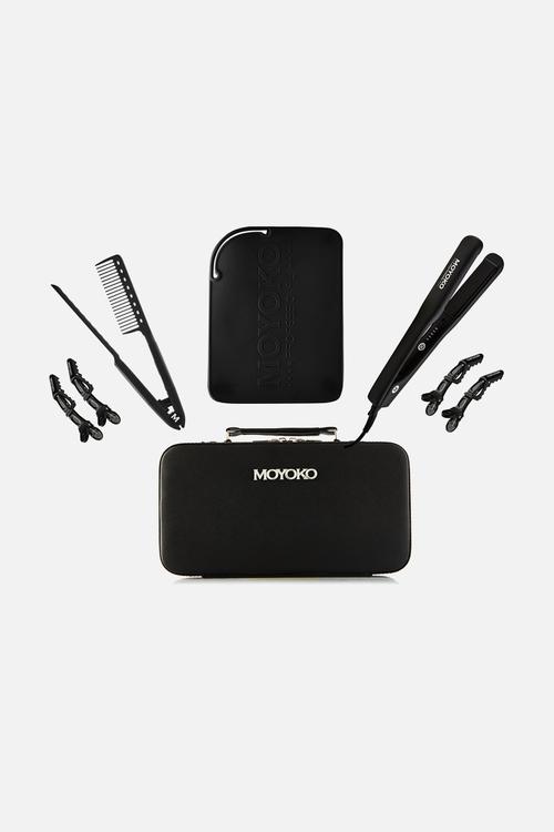 Pro Glider - Hair Straightener Kit - Ceramic Flat Iron - Onyx Black