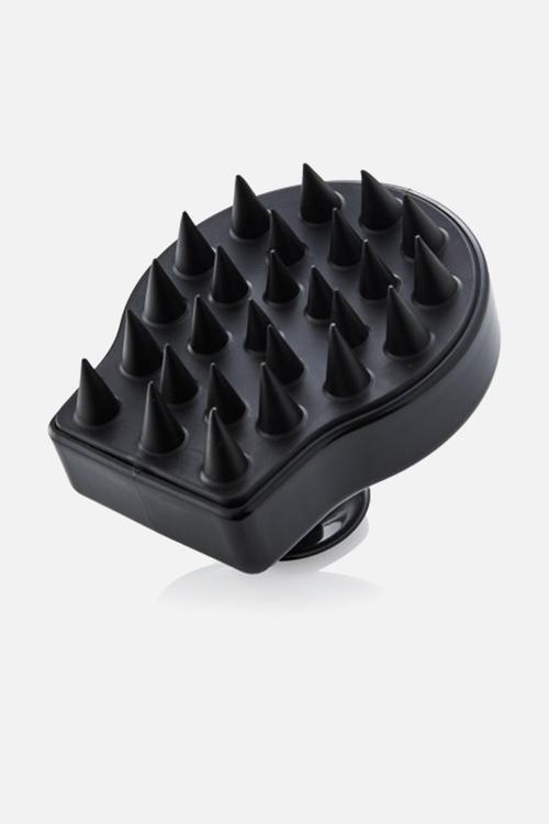 Scalp Exfoliating Brush - Soft Silicone Massaging Bristles - Black