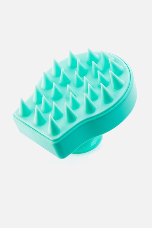 Scalp Exfoliating Brush - Soft Silicone Massaging Bristles - Turquoise