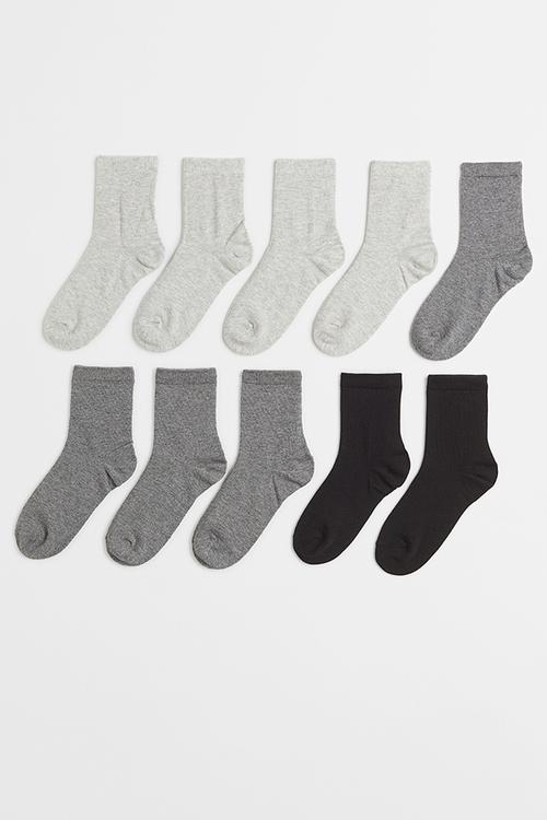 10-pack socks - black/grey