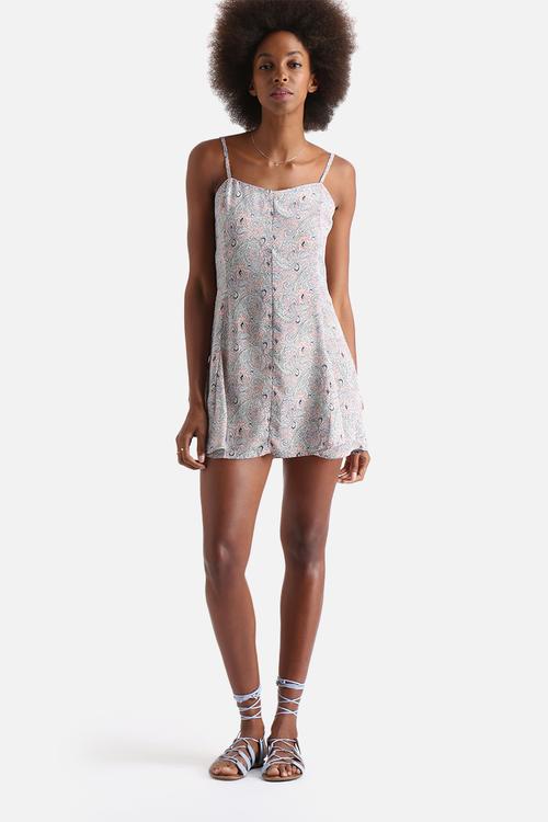 Swirly Paisley Lace Back Cami Dress