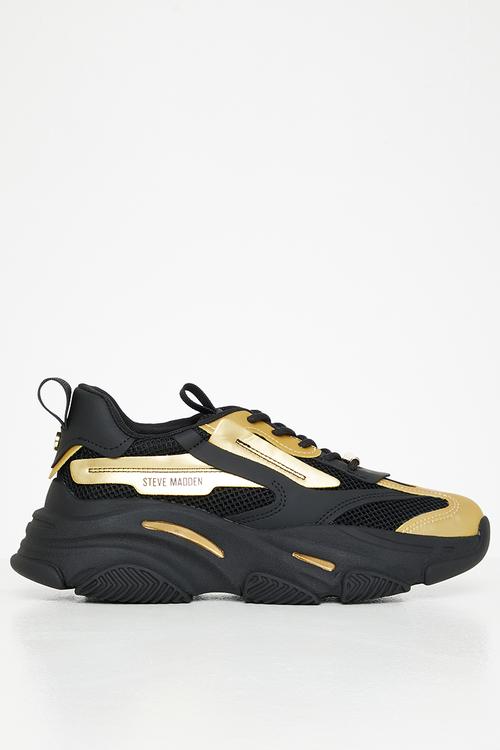 Possession-e sneaker - black & gold