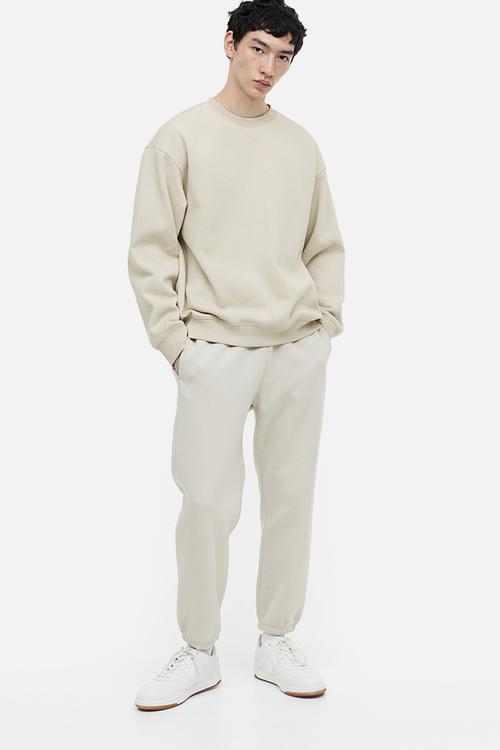Relaxed fit sweatshirt - light beige 
