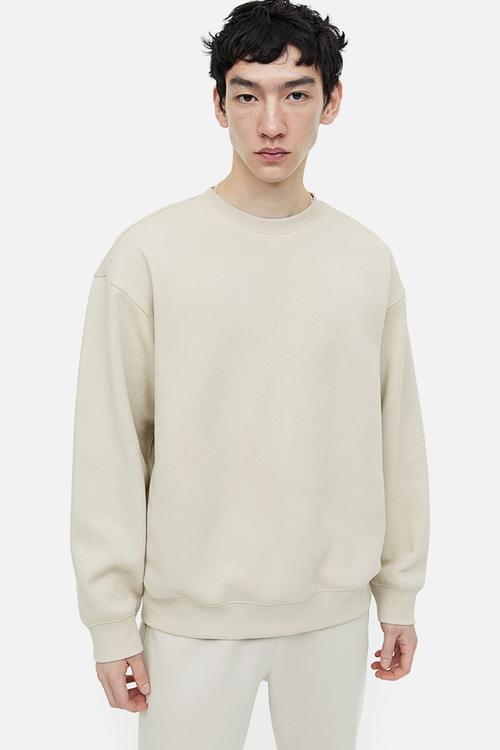 Relaxed fit sweatshirt - light beige 