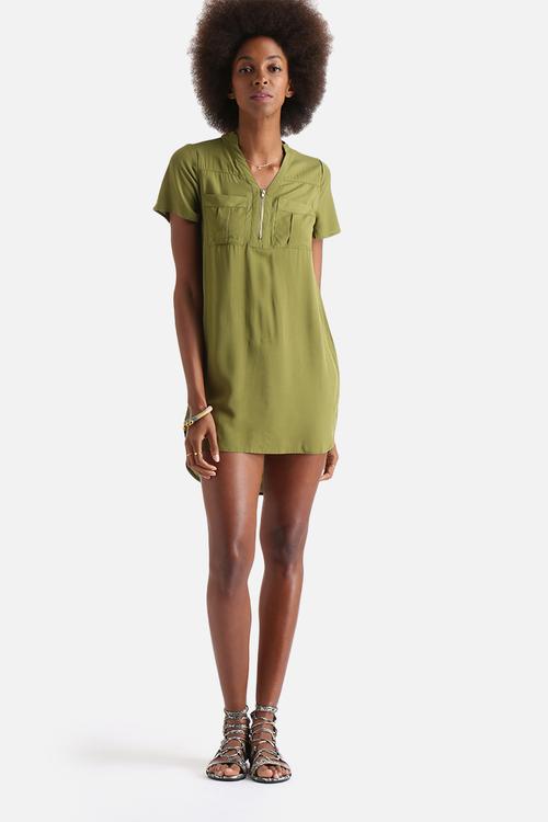 Utility Dress With Cargo Patch Pockets