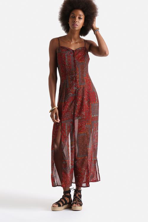 Button Through Maxi Dress
