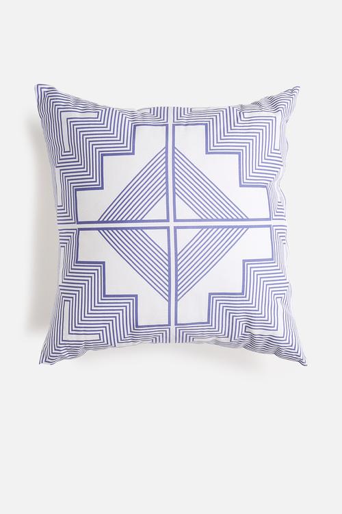 Geometric ripple printed cushion