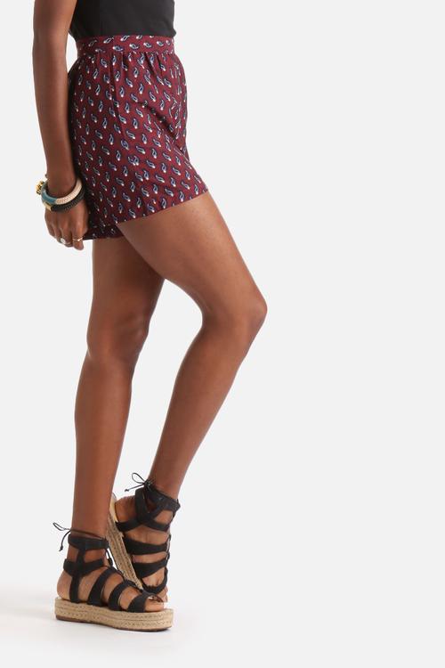 Paisley Print Shorts 