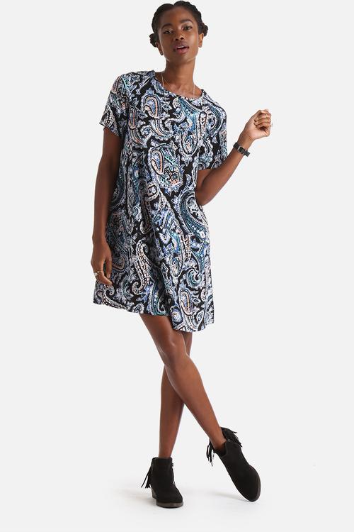 Bow Back Cut Out Shift Dress
