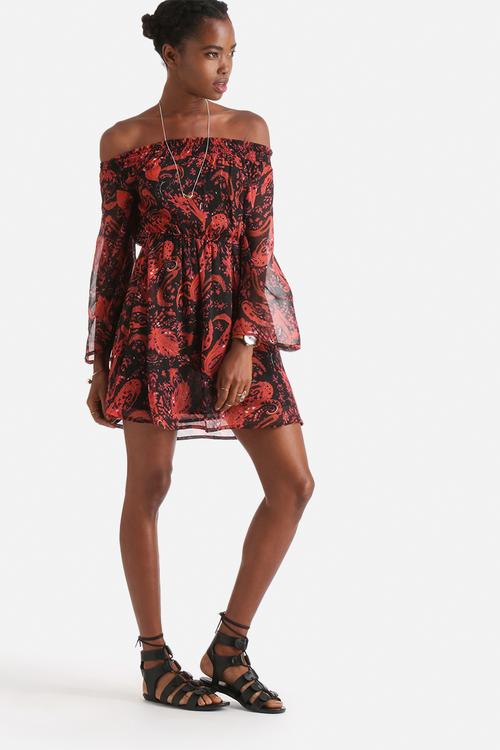 Chiffon Paisley Dress