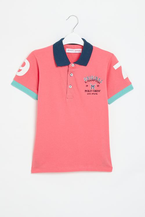 Pique polo shirt - pink