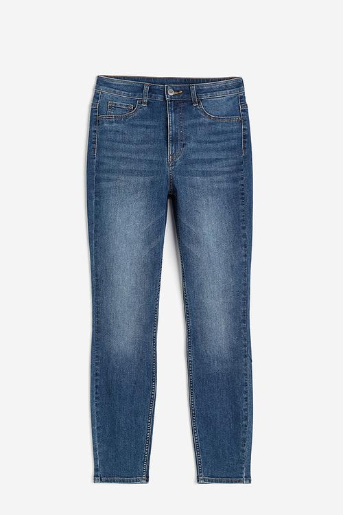 Curvy fit ultra high ankle jeggings - denim blue