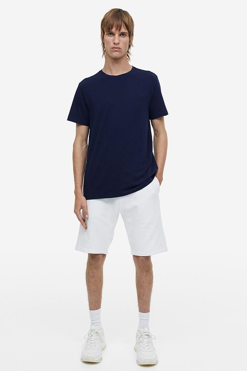 Slim fit round-necked t-shirt - blue