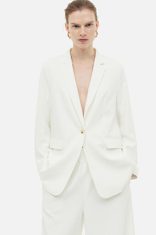 Single-breasted jacket - white