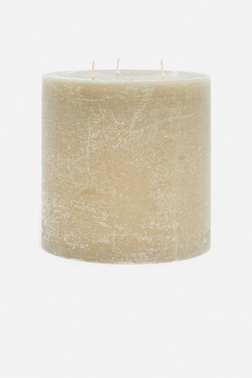 Pillar candle 14cm H - light taupe